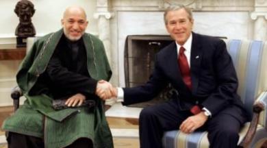 بوش وكرزاي وقعا اتفاقية يوم امس