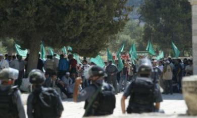 مواجهة بين الشرطة الاسرائيلية وفلسطينيين 