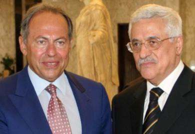 الرئيس اللبناني آميل لحود يستقبل نظيره محمود عباس 