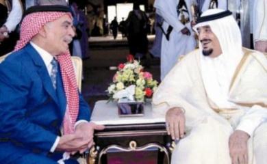 الملك فهد بن عبدالعزيز آل سعود مع الملك حسين بن طلال رحمهما الله