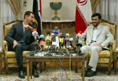 الرئيس الايراني الجديد محمود احمدي نجاد مع الرئيس السوري بشار الاسد