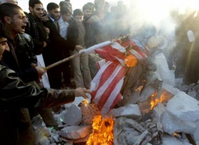 مظاهرات في ايران مناهضة للولايات المتحدة حول منشأة إيرانية لتخصيب اليورانيوم