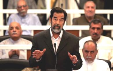 الرئيس العراقي المخلوع صدام حسين وسبعة من كبار معاونيه