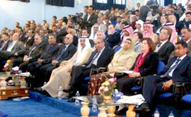 جانب من وزراء التعليم العالي العرب الحضور في الجلسة الافتتاحية