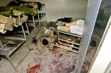 جثث مجهولة الهوية في مشرحة احدى المستشفيات العراقية 