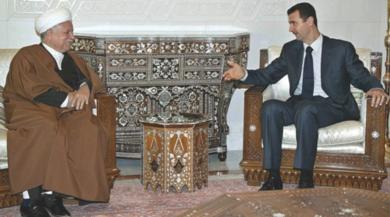 الرئيس السوري بشار الاسد يستقبل الرئيس الايراني السابق رفسنجاني 