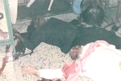 جثتا المواطن السعودي والعامل اليمني في موقع الجريمة