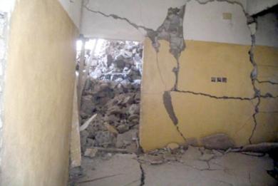 انهيار كامل لمنزل مواطن في جبل الدوملة