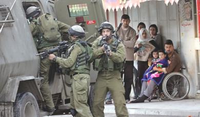 الجيش الاسرائيلي يشتبك مع فلسطينيين 