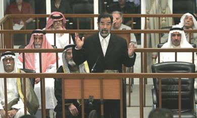 محاكمة الرئيس المخلوع صدام حسين وسبعة من معاونيه 