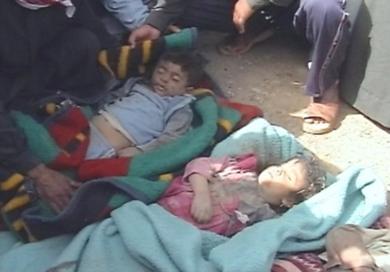 صورة من الارشيف لشريط فيديو يكشف عددا من القتلى بينهم اطفال قتلتهم القوات الامريكية عمدا في العراق