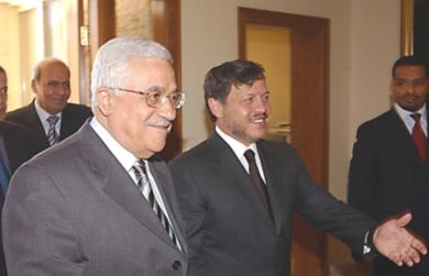 العاهل الاردني عبدالله الثاني يستقبل الرئيس الفلسطيني محمود عباس