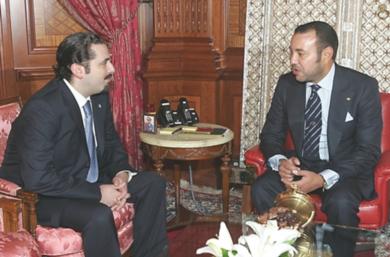 العاهل المغربي محمد السادس يجري محادثات مع سعد الحريري 