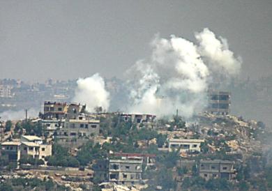 جانب من القصف الاسرائيلي على الضاحية الجنوبية في لبنان