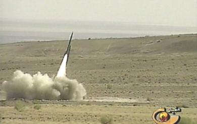 تجربة صاروخ ارض-ارض الايراني