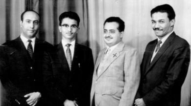 من اليمين: ابوبكر عقبة، عبدالله الاصنج، سامي خالد لقمان,فؤاد عبدالله بارحيم