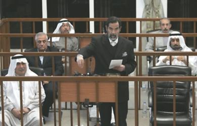 جانب من محاكمة الرئيس العراقي السابق