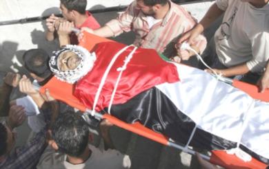 تشييع جثمان احد القتلى الفلسطينيين