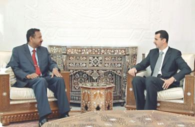 الرئيس السوري بشار الاسد يستقبل المستشار السوداني مصطفى عثمان اسماعيل