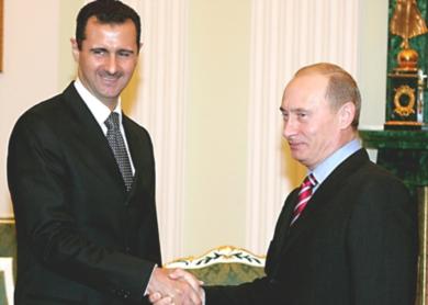الرئيس السوري بشار الاسد مع نظيره الروسي فلاديمير بوتين