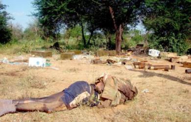 صورة لجندي اثيوبي تقول المحاكم الاسلامية انه قتل يوم امس