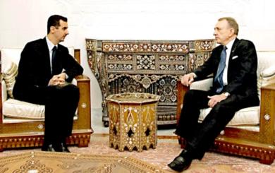الرئيس السوري بشار الاسد يستقبل السناتور الامريكي آرلين سبيكتر