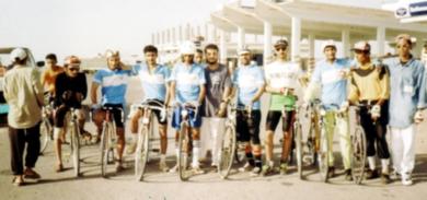 فريق نادي الميناء للدراجات الهوائية بطل أندية محافظة عدن