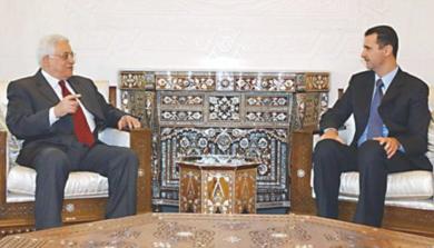 الرئيس السوري بشار الاسد يستقبل الرئيس الفلسطيني محمود عباس