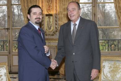 الرئيس الفرنسي جاك شيراك يستقبل النائب سعد الحريري