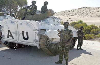 القوات الاوغندية في حالة استعداد بعد تعرضها الهجمات أثناء وصولها العاصمة الصومالية مقديشو
