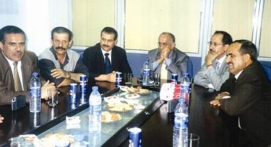 مدير الصندوق أثناء لقائه وزير التخطيط ومحافظي عدن ولحج
