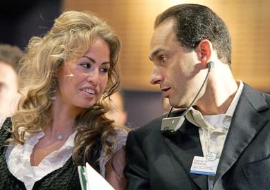 جمال مبارك مع زوجته