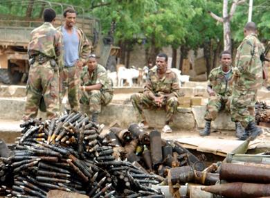 القوات الاثيوبية استولت على دخائر واسلحة للمتمردين