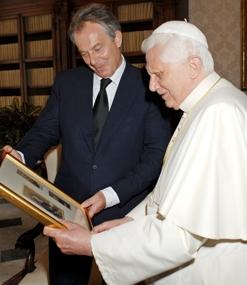 توني بلير مع البابا