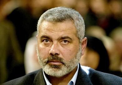 اسماعيل هنية رئيس الوزراء الفلسطيني المقال وزعيم حركة المقاومة الإسلامية (حماس)