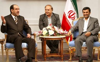 الرئيس محمود احمدي نجاد يستقبل رئيس الوزراء العراقي نوري المالكي