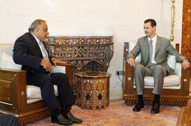 الرئيس الاسد يبحث مع عادل عبد المهدي نائب الرئيس العراقي