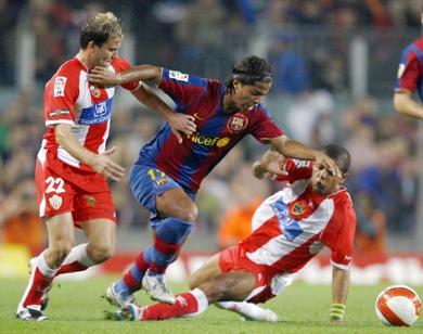 لاعبو برشلونة واجهوا صعوبة في كثير من أوقات اللقاء