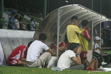 صورة توضح حالة اللاعبين في آخر دقائق المباراة