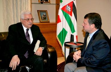 العاهل الاردني الملك عبدالله الثاني والرئيس الفلسطيني محمود عباس