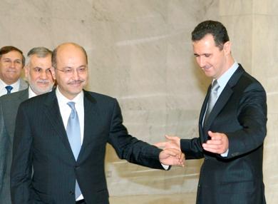 الرئيس السوري بشار الاسد يستقبل نائب رئيس الوزراء العراقي برهم صالح