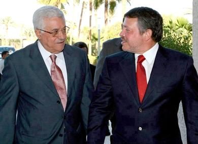 الملك عبدالله الثاني يستقبل الرئيس الفلسطيني محمود عباس