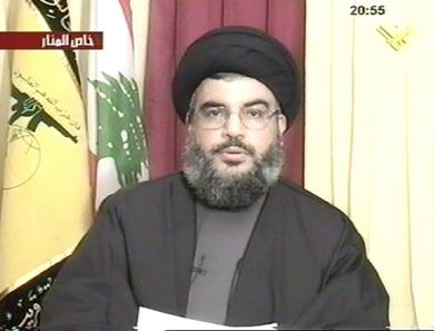 أمين عام حركة حزب الله الشيعية حسن نصر الله