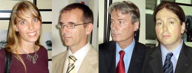 من اليمين السيد باسكال والسيد جويل دوشي و القنصل الفرنسي وسارة