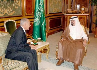 وزير الخارجية المصري احمد ابو الغيط يتحدث مع العاهل السعودي الملك عبدالله بن عبد العزيز