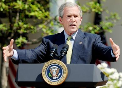 الرئيس الاميركي جورج بوش