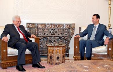 عباس يناقش القضايا مع الرئيس السوري بشار الاسد