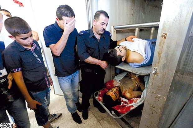جثث لفلسطينيين في ثلاجة الموتى