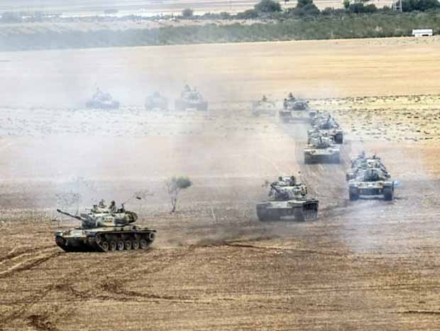 إنتشار كثيف من الدبابات التركية 