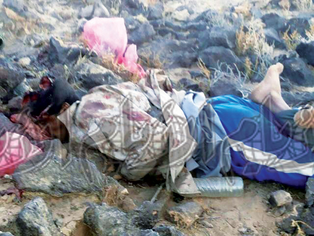 ‎قتلى الحوثيين امس في خبزة برداع